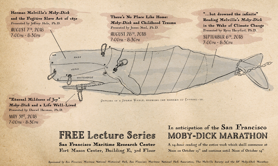Poster for 2018 Moby-Dick Marathon Lecture